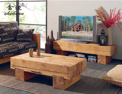 Северный и американский оригинальный деревянный кофейный столик для телевизионного шкафа Современный минималистский дом маленькая квартира гостиная творческий стол чай