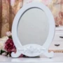 Sáng tạo nội thất sân vườn Hàn Quốc màu trắng chạm khắc dễ thương gương trang điểm Gương máy tính để bàn Gương nhỏ đẹp Gương trang điểm - Gương gương to