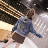 Tide, осенняя джинсовая тонкая куртка в стиле хип-хоп с капюшоном, коллекция 2021, в корейском стиле, оверсайз