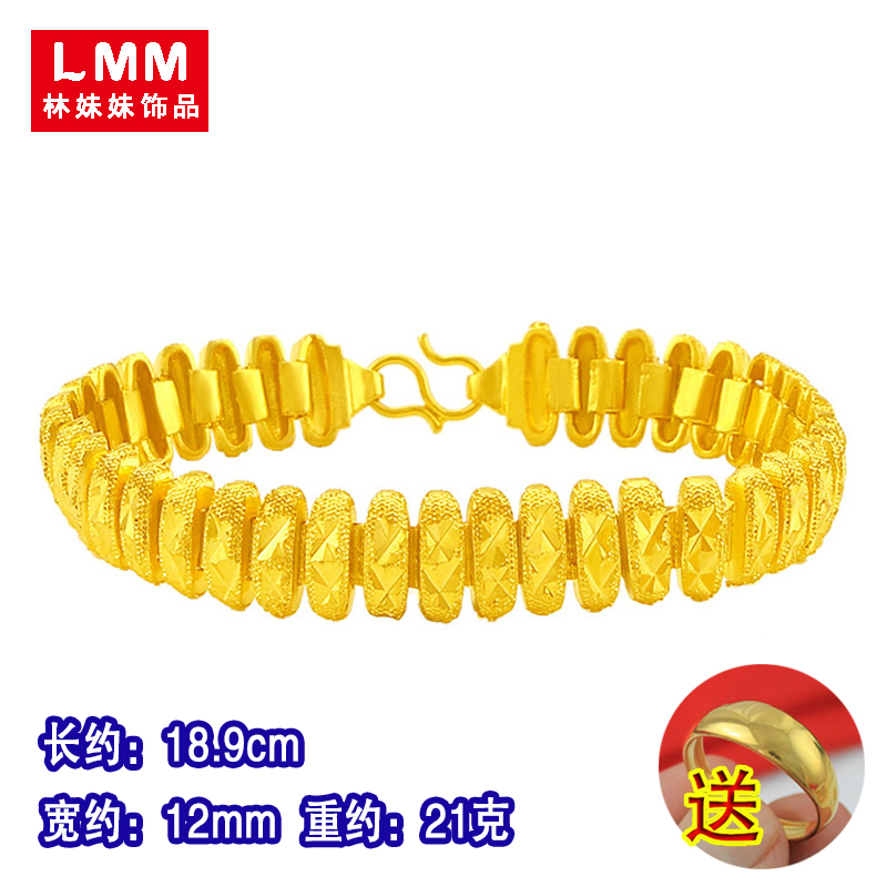 Caterpillar Bracelet (Female) (Recommended By Store Manager)Shajin Bracelet male Domineering Faucet ins Women's money brave troops caterpillar Vietnam? gold-plated 18K gold Wide Edition Watch chain
