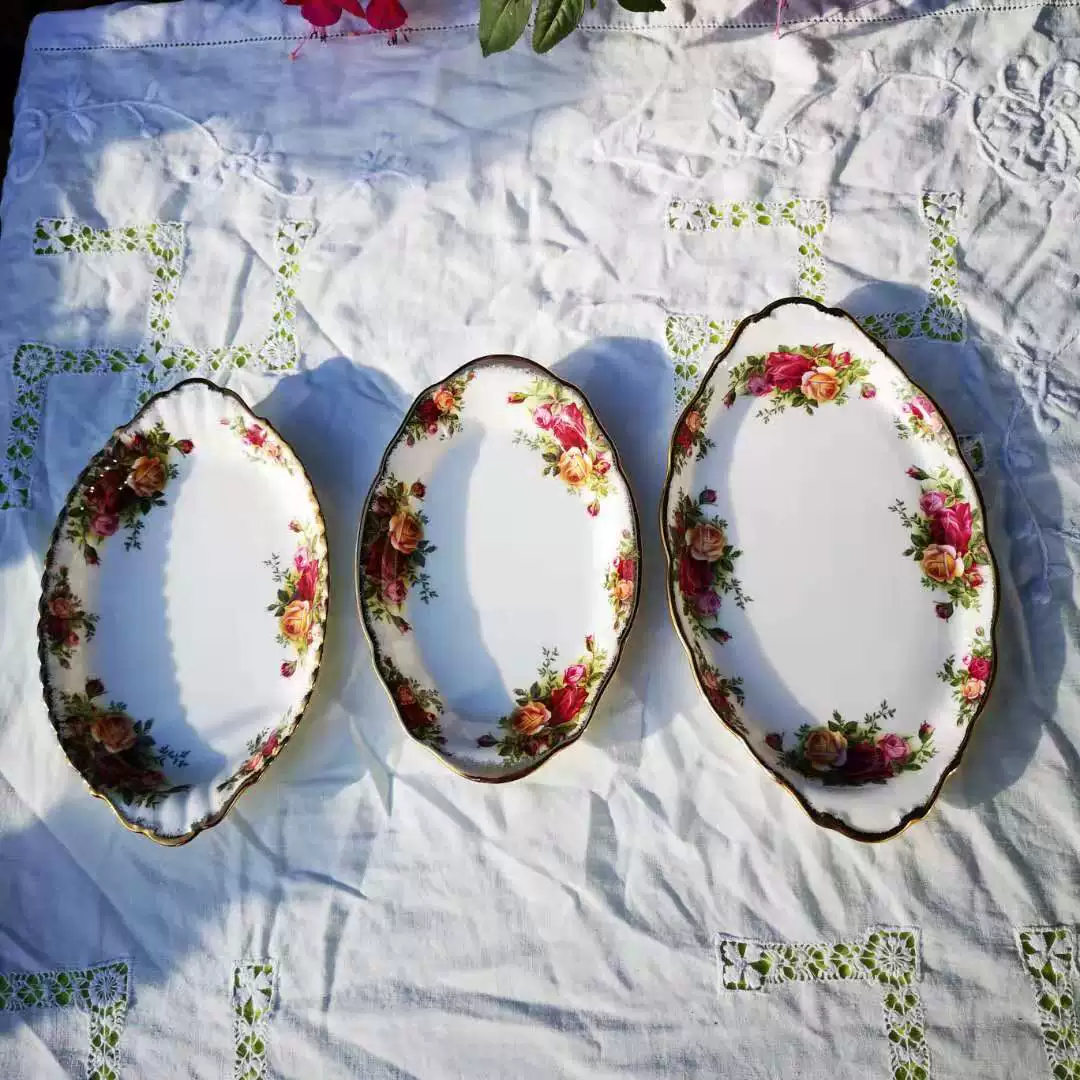 Западная фарфоровая коллекция Royal Albert Old Town Rose Торт-диск серия
