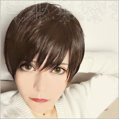 taobao agent [Rabbit Dimensional] Love and producer Bai Qi COS wig brown hair short hair