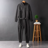 Осенний комплект в стиле хип-хоп, леггинсы, комбинезон, популярно в интернете, свободный крой