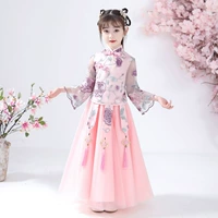 Летнее детское ханьфу, наряд маленькой принцессы, юбка, платье, детская одежда, китайский стиль