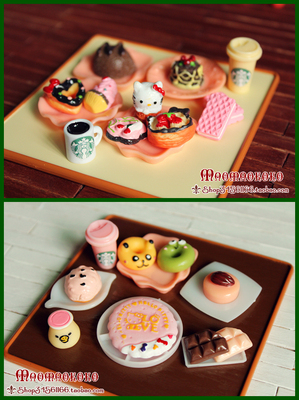 taobao agent [Cat Cat's Nest] Cake Sweet Pudding Food 21 Blade BJD.OB11.AZONE Maternal Scene Protection
