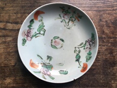 Тарелка 民国粉彩四季花卉盘开门老瓷器民窑精品老物件古代餐具古玩杂项