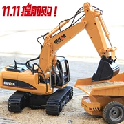 Sạc lớn không dây off-road điều khiển từ xa xe hợp kim điện máy xúc cậu bé kỹ thuật xe máy xúc dredger đồ chơi