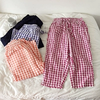 Quần nam và nữ bông cắt quần áo ngủ mùa hè cộng với phân bón XL 200 kg 300 kg dệt lỏng quần âu quần mặc nhà unisex