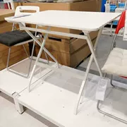 9kg mua trong nước IKEA Meralo bàn ghế ngoài trời ban công có thể gập lại gỗ rắn di động bàn trắng - Bàn