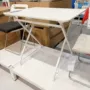 9kg mua trong nước IKEA Meralo bàn ghế ngoài trời ban công có thể gập lại gỗ rắn di động bàn trắng - Bàn bàn học thông minh dergo