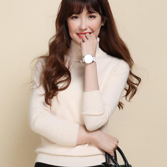 Chống mùa giải phóng mặt bằng cao cổ áo sang trọng áo len nữ Hàn Quốc phiên bản của mùa đông mui xe lỏng đan đáy áo mùa thu và mùa đông sinh viên hoang dã