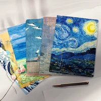 Разнообразные наборы всемирно известных картин L Папки папки вентилятор Gogh Monet, Ренессансская масляная папка A4 Тестовые бумаги