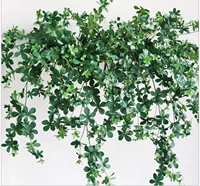 Mô phỏng lá may mắn điều hòa không khí ống trang trí bìa giả hoa nho trần nhựa cây nho xanh lá cây xanh - Hoa nhân tạo / Cây / Trái cây lan giả hạc
