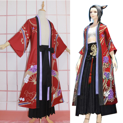 taobao agent Hot Spring Mano One Final FF14 Fengya Set Men and Women's Cosplay Cosplay Yantong Printing Jacket