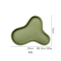 Нерегулярная керамическая пластина-зеленый