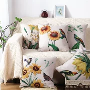 Sản phẩm mới linen sofa gối sun flower đệm văn phòng sáng tạo dây an toàn thắt lưng gối