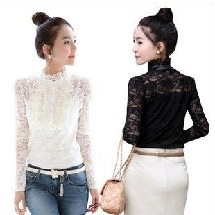 Autumn Lace Long-sleeve, T-Shirt, TOP, Shirt, Fitted, Lifting Effect