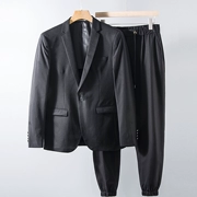 [Dali nhà] quần chùm cá tính Mùa hè mỏng phù hợp với nam phù hợp với phù hợp với sinh viên đại học màu đen - Suit phù hợp