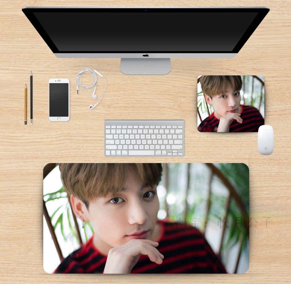 BTS Bulletproof Youth Tuan Tian Yiguo Shop Cushion Mouse Guts Super Large Desk Case Custom Customized Keyboard Jungkook