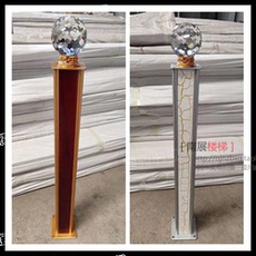 Балясины 促销 不锈钢铝镁夹实木楼梯护栏扶手水晶花球起步起头大柱将军柱