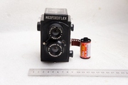Đức bedfordflex trang trí đôi phản xạ máy bakelite nhựa ống kính đôi trang trí hiển thị 127 phim