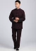 Tang phù hợp với nam trung niên dài tay phù hợp với mùa thu và mùa đông len nam phong cách quốc gia Trung Quốc áo khoác Hanfu phù hợp với áo khoác đồ thổ cẩm Trang phục dân tộc