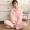 Mùa thu và mùa đông Nhật Bản kẻ sọc vài bộ đồ ngủ cotton của phụ nữ bằng vải nhung nhà quần áo dài tay dày đồ bộ thể thao nam