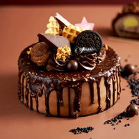 [Черный клейкий рис] Момоко персич Семейный шоколадный торт Changdu Доставка дня рождения Bharm Forest Fresh Milk
