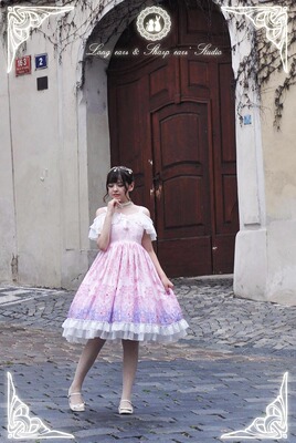 taobao agent [Dream and Treasure M spot] National brand lolita long ears and pointed ears heart lock JSK1 type