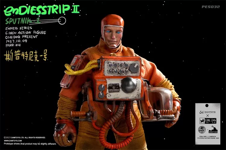 Черная собака завода угля DAMTOYS бесконечное путешествие 2 Sptnick №1 космический корабль набор зомби астронавт