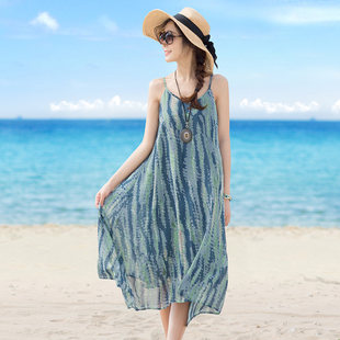 Shiffon beach dress, plus size