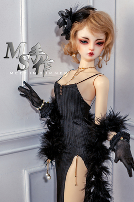 taobao agent MS hand work [Sleepy Night] SDGR/16/DD 3 -point 3 -point Girl Retro Fashion Dress Black Cangka