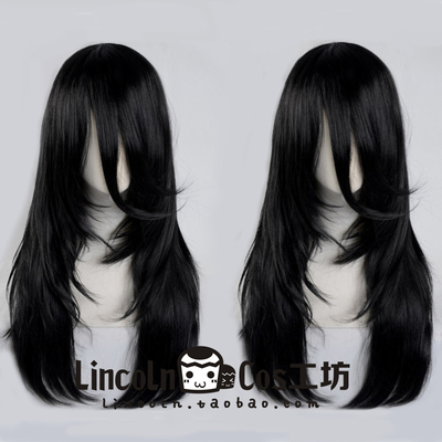 taobao agent Lincoln Rotten Wood Baiya/Dashe Wan/Hyuga Cosplay wig 65cm black messy and anti -war