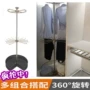 360 độ xoay tủ quần áo phần cứng góc ba lớp quần áo giỏ quần giá treo giá đỡ xoay cloakroom phụ kiện móc áo - Kệ ke goc