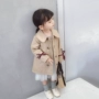 Áo khoác bé gái mùa thu 2019 cho bé gái mới trong bộ áo gió dài mùa xuân và mùa thu áo trẻ em nước ngoài mùa thu - Áo khoác áo phao lông vũ trẻ em