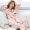 Đồ ngủ nữ mùa thu cotton dài tay 2018 mẫu mới dành cho nữ có cổ áo hở ngực bốn mùa phiên bản dịch vụ gia đình Hàn Quốc đồ bộ nữ mặc nhà