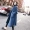 Len Nizi khói áo khoác màu xanh 2017 mới của Hàn Quốc phiên bản của phần dài của eo với áo len nữ quần áo mùa đông áo khoác da nữ xịn hàn quốc