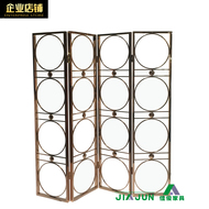 Thời trang rose gold thép không gỉ đơn giản hiện đại màn hình gập tùy chỉnh dự án khách sạn màn hình hoa cửa sổ lưới bán hot 6299