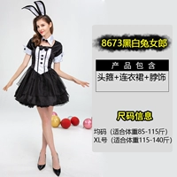 8673 Черно -белая девочка кролика