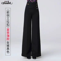 Новая (три пряжки впереди) женские брюки Черные тонкие модели