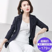 [Giá mới 179 nhân dân tệ] thời trang tính khí sọc 2018 mới của phụ nữ áo khoác Hàn Quốc thường phù hợp với kinh doanh mặc