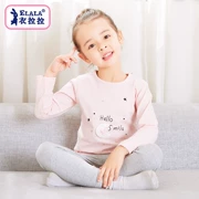 (Nhà sản xuất Ankami) Quần áo Lala đồ lót trẻ em mùa thu cô gái mỏng phần quần áo mùa thu Lycra cotton dịch vụ nhà - Quần áo lót