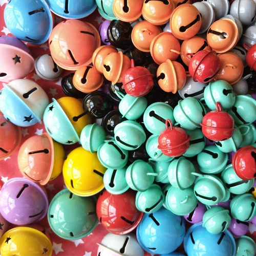 Большой двухцветный колокольчик, аксессуар, ожерелье ручной работы, 40mm, домашний питомец, DIY