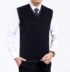 Người đàn ông trung niên dệt kim vest cha len vest trung niên len vest mùa thu và mùa đông len áo gi lê áo len đệm Dệt kim Vest