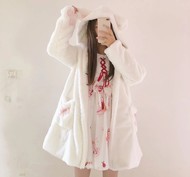 Fur Sen nữ muốn đi đến bãi biển, bạn gái, chị gái mềm mại, mèo dễ thương, mùa thu và mùa đông, áo khoác dày và nhung, cùng một người anh em áo nỉ lót lông cừu uniqlo nữ