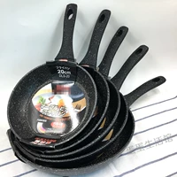 Улучшенное давление литье неплохой сковороды с плоской сковороды 20-28 см пшеницы рисовые рисовые мраморное покрытие Электромагнитное плита газ универсал