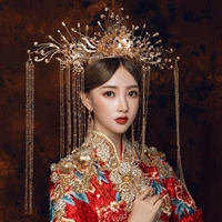 Невеста Xiuhe Headwear Роскошная атмосфера дворец костюм преувеличение Feng Quean Queen Свадебное свадебное свадебное шоу Шоу одежду одежду одежду