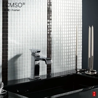 Японская белая стеклянная мозаика для ванной комнаты, нескользящий свежий декор, бассейн