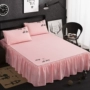 Mùa hè Simmons giường màu rắn váy giường bao gồm đơn mảnh bông không trượt giường, tấm ga trải giường bìa 1.8 1.5 2.0 m giường váy