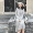 Daxi tự làm 2018 thu đông quần áo mới V-cổ không tay váy vest dày chạm đáy váy đan chân váy công sở